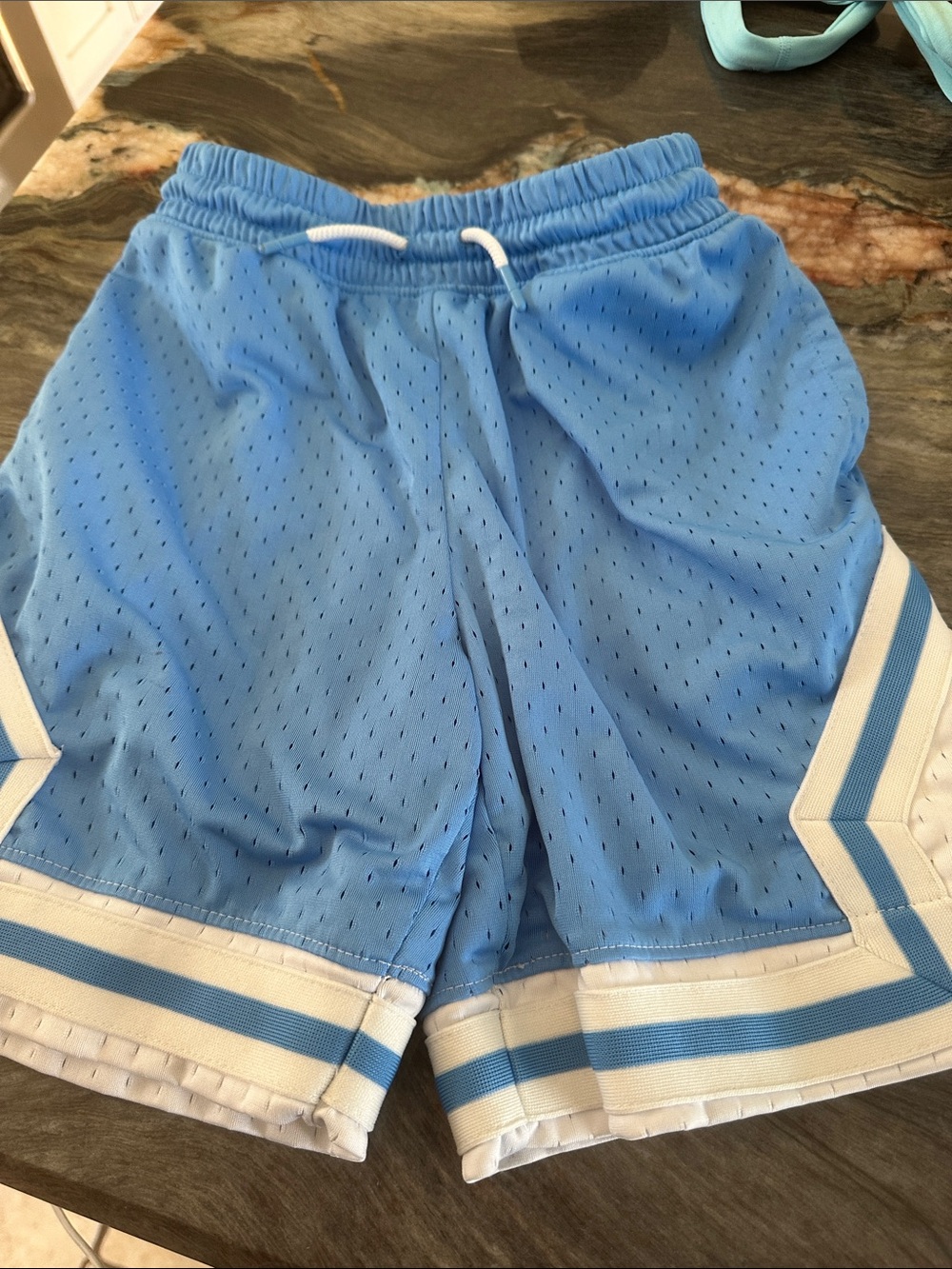 Light Blue Mesh Athletic Shorts Nike Air Jordan size 10-12